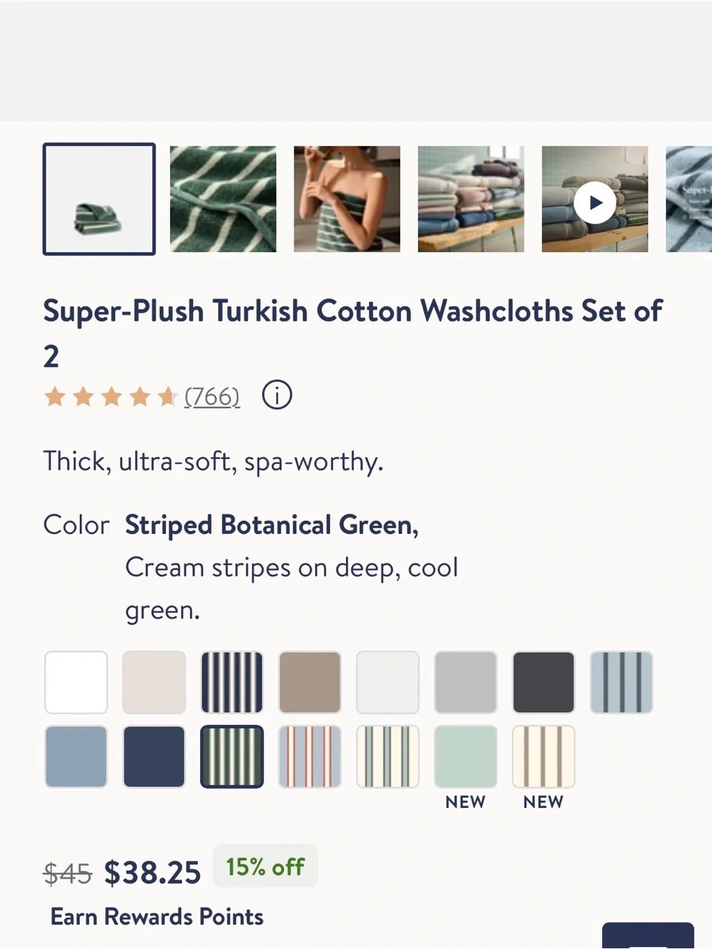 Brooklinen Super Plush Wash Cloth Towels set of 4